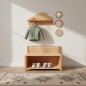 Preview: Kinder Sitzbank mit Garderobe
