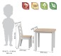 Preview: Abmessungen Kinder Sitzgruppe weiß