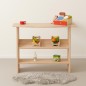 Preview: Holz Spieltheke freistehend im Kinderzimmer – flexibel als Spielhaus oder Bankschalter nutzbar