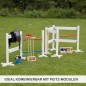 Preview: Kinder Springhürde aus Holz mit Zaun-Erweiterung als Parcours und Abgrenzung für Hobbyhorse Spiele