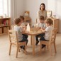 Preview: Kinder Werkzeugkasten Holz auf Werkbank – fördert Motorik und Kooperation in der Kinderwerkstatt