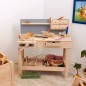 Preview: Holz-Spielwelt von Holzspielzeug Peitz, Kinder-Werkbank, Große Schatzturhe, Holz-Eisenbahn, Holz-Werkzeugkiste u.v.m.