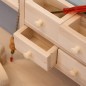 Preview: Kinder-Werkbank, grau-natur, Massivholz, nachhalig von Holzspielzeug Peitz Detail, Schubladen