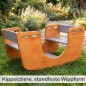 Preview: Kippsichere und stabile Holz Kinder Wippe für sicheres Wippen