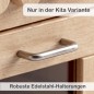Preview: Kita-Kinderküche Cinderella mit robusten Edelstahl-Halterungen – hochwertige Spielküche Vollholz mit echten Funktionen