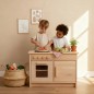 Preview: Kinderküche für Kindergarten - Zwei Kleinkinder kochen gemeinsam