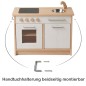 Preview: Kinderküche aus Holz mit beidseitig montierbarer Handtuchhalterung – flexible Montage links oder rechts an der Spielküche möglich