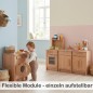 Preview: Flexible Kinderküchenmodule aus Holz einzeln aufstellbar und kombinierbar für verschiedene Räume