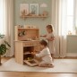 Preview: Rapunzel Kinderküche aus Massivholz in geölter Optik
