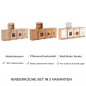 Preview: Kinderküche Set aus Holz in drei Varianten: naturbelassen, geölt mit Pflanzenöl und Weiß-Natur Kombination