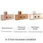 Preview: Kinderküche Set aus Holz in drei Varianten: naturbelassen, geölt mit Pflanzenöl und Weiß-Natur Kombination