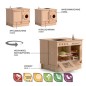 Preview: Kinderküche aus Holz mit Herd, Spüle und Backofen, realistische Funktionen für fantasievolles Rollenspiel