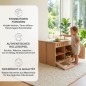 Preview: Pädagogische Kinderküchenzeile aus Holz unterstützt Kreativität, Motorik und soziales Rollenspiel im Alltag