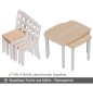 Preview: Kindersitzgruppe groß weiß - Stühle & Tische stapelbar