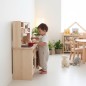 Preview: Kinderküche aus Holz mit klickenden Drehknöpfen am Herd