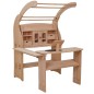 Preview: Marktstand Spielständer Set in Natur Holz