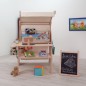 Preview: Montessori Bücherregal mit 4 Buchfächern aus Stoff