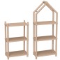 Preview: Montessori Regal schmal ohne oder mit Dach