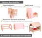 Preview: Puppen Hochbett Zubehör - Etagenbett Leiter, Bett Himmel und/oder Puppen Hochbett - Dachstuhl mit Himmel