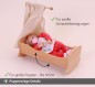 Preview: Puppenwiege Holz Details - Für große Puppen bis 50 cm.