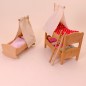 Preview: Puppenbett Wiege Holz - Wiege und Hochbett