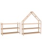 Preview: Puppenhaus Regal aus Holz 2 in 1