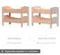 Preview: Puppen Hochbett in natur und/oder weiß Kombination erhältlich