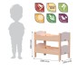 Preview: Kinder Puppen Doppelbett weiß Abmessungen