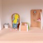 Preview: Puppenhaus Badezimmer - Mit Dusche, Badewanne, Waschtisch, Toilette