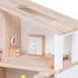 Preview: Holz-Puppenhaus Anna, weiß und natur, 1 Etage, Detail, Schlafzimmer mit Möbeln