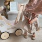 Preview: Puppenwagen weiß aus Holz für den Kindergarten und Kita