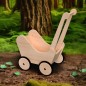 Preview: Lauflern Puppenwagen aus Holz für Kleinkinder