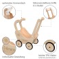 Preview: Waldorf Puppenwagen mit vielen Besonderheiten - mit höhenverstellbarem Griff + Sonnendach + Gummireifen + Personalisierbar