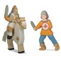 Preview: Ritter Knappe Set - weiß - Mit Schwertern
