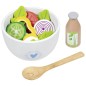 Preview: Salat-Set Vitalbowl aus Holz mit Schüssel, Löffel, Dressingflasche und Gemüse-Spielteilen – 24-teiliges Set für die Kinderküche