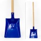 Preview: Blaue Kinder-Schaufel mit Holzstiel Robuste Metallschaufel für Kinder mit blauem Blatt Kinderschaufel für Sandkasten und Garten