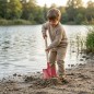 Preview: Roter Kinder-Spitzspaten aus Metall mit Holzstiel Metallspaten für Kinder mit spitzer Form und roter Farbe Gartenwerkzeug Kinder roter Spitzspaten