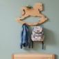 Preview: Garderobe Schaukelpferd mit Sitzbank