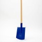 Preview: Blauer Kinder Spaten mit Holzstiel Kinderspaten blaues Blatt und Holzgriff Gartenspielzeug Kinder Spaten für Sandkasten