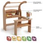 Preview: Holz Kinderküche mit Herd, Spüle und Drehknöpfen – realistisches Kocherlebnis