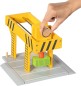 Preview: Kind bedient Kurbel am goki Hafenkran und hebt Container magnetisch an