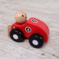 Preview: Spielzeug Rennauto rot aus Holz