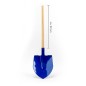Preview: Blaue Kinder-Spatenschaufel Holsteiner mit Holzstiel 80cm Kinderschaufel blaues Metallblatt und langer Holzgriff Gartenspielzeug Kinder Spatenschaufel für Sandkasten