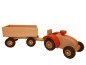 Preview: Trecker mit Anhänger aus Holz für Kinder