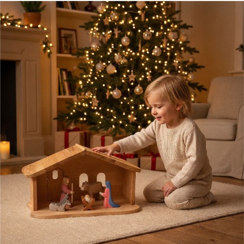 Kinderkrippe Freisteller aus Holz von Holzspielzeug Peitz Freisteller