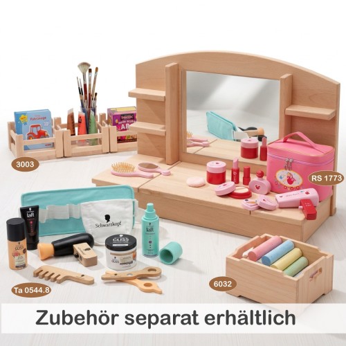 Zubehör Set für Kinder Schminktisch mit Schmink- und Pflegeartikeln