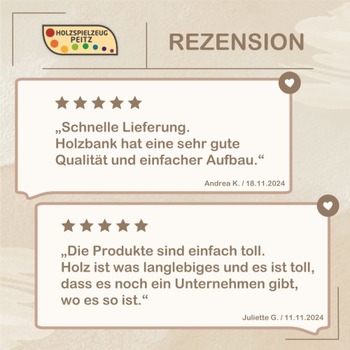 Rezension zur Kinder Sitzbank mit Schuhfach – Kunden loben Qualität, Aufbau und Alltagstauglichkeit.