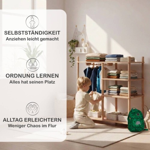 Montessori Kleiderschrank fördert Selbstständigkeit, Ordnung und Alltagserleichterung für Kinder