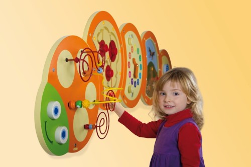 Gutes Holzspielzeug – Raupe - Motorikschleife Frühfördern-Feinmotorikio-Babyspielzeug – Feinmotorik fördern – pädagogisches Spielzeug – – Kindergartenbedarf – Kitabedarf – Kindergarten – Kita