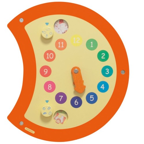 Spielelement "Uhr" des Spielzeug-Motorik-Sets "Raupe". Auch einzeln hübsch und einsetzbar!